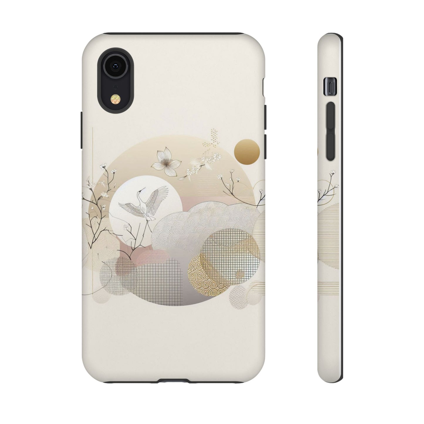 Phone Cases Korean Pattern Beige Aesthetic