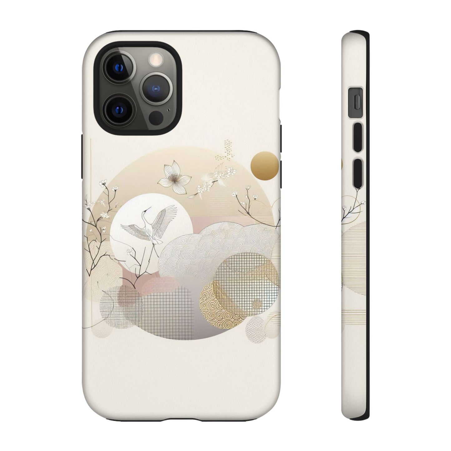 Phone Cases Korean Pattern Beige Aesthetic