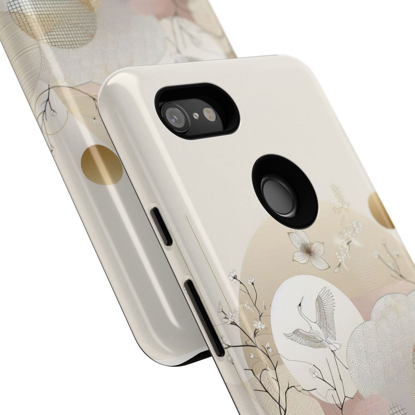 Phone Cases Korean Pattern Beige Aesthetic