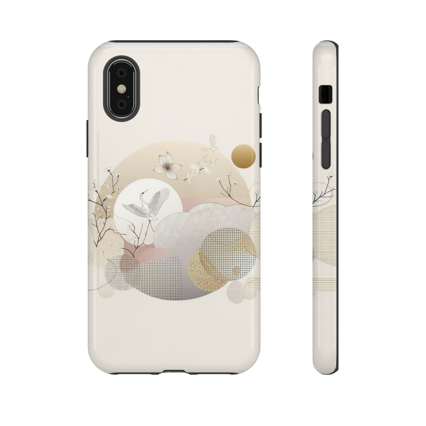 Phone Cases Korean Pattern Beige Aesthetic