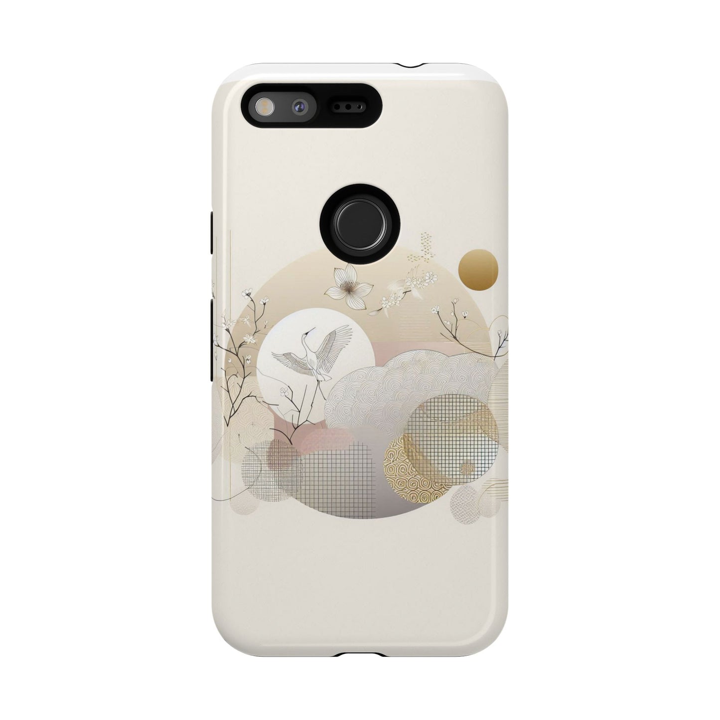 Phone Cases Korean Pattern Beige Aesthetic