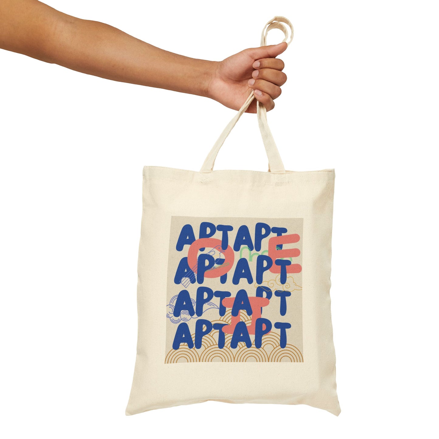 Canvas Tote Bag - Blackping Rose APT Design