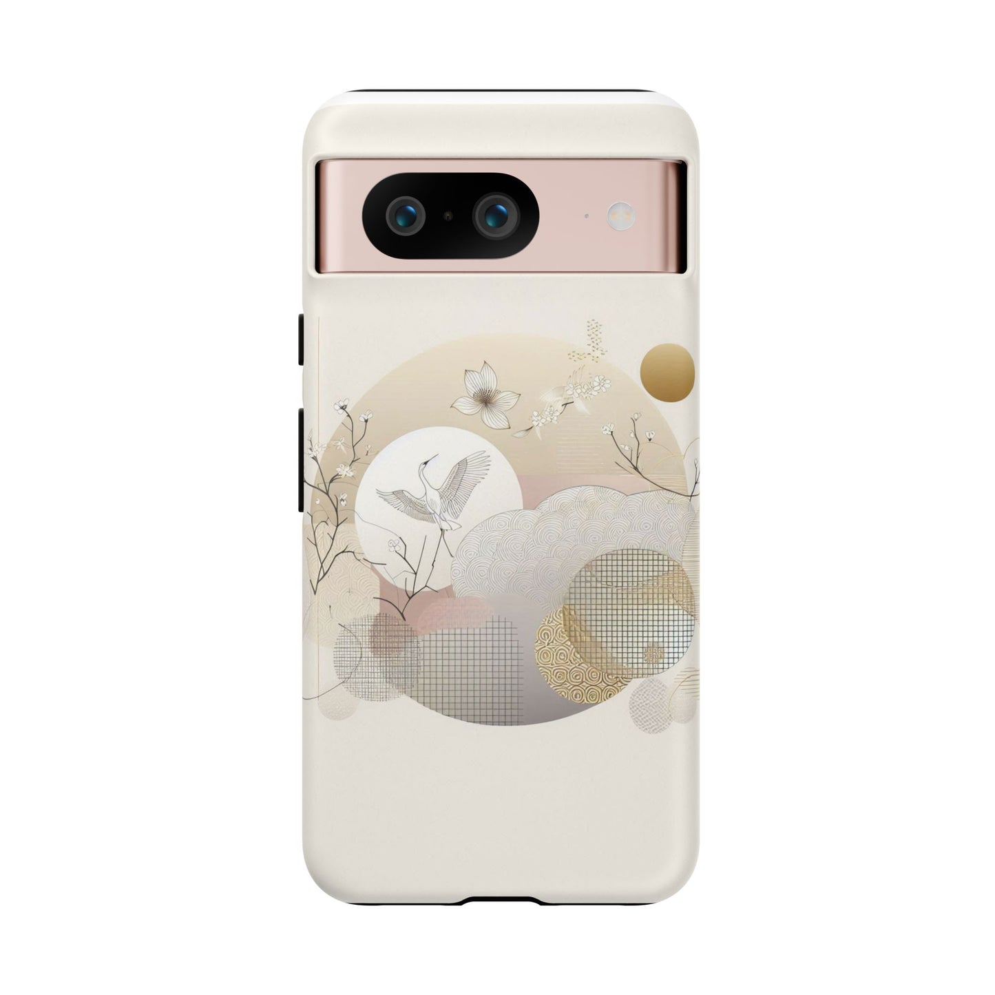 Phone Cases Korean Pattern Beige Aesthetic