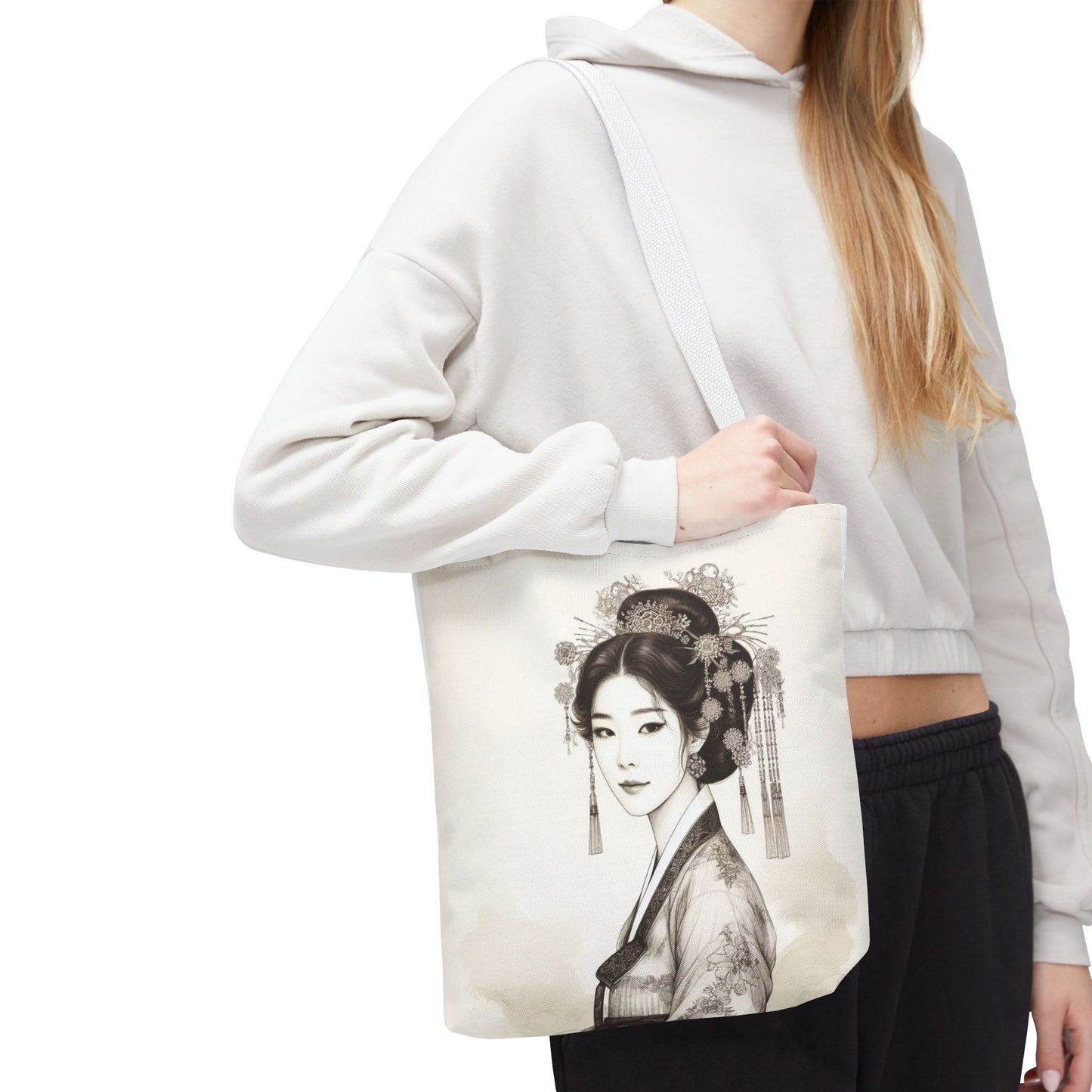 Korean Hanbok Hwang Jini Elegance AOP Tote Bag