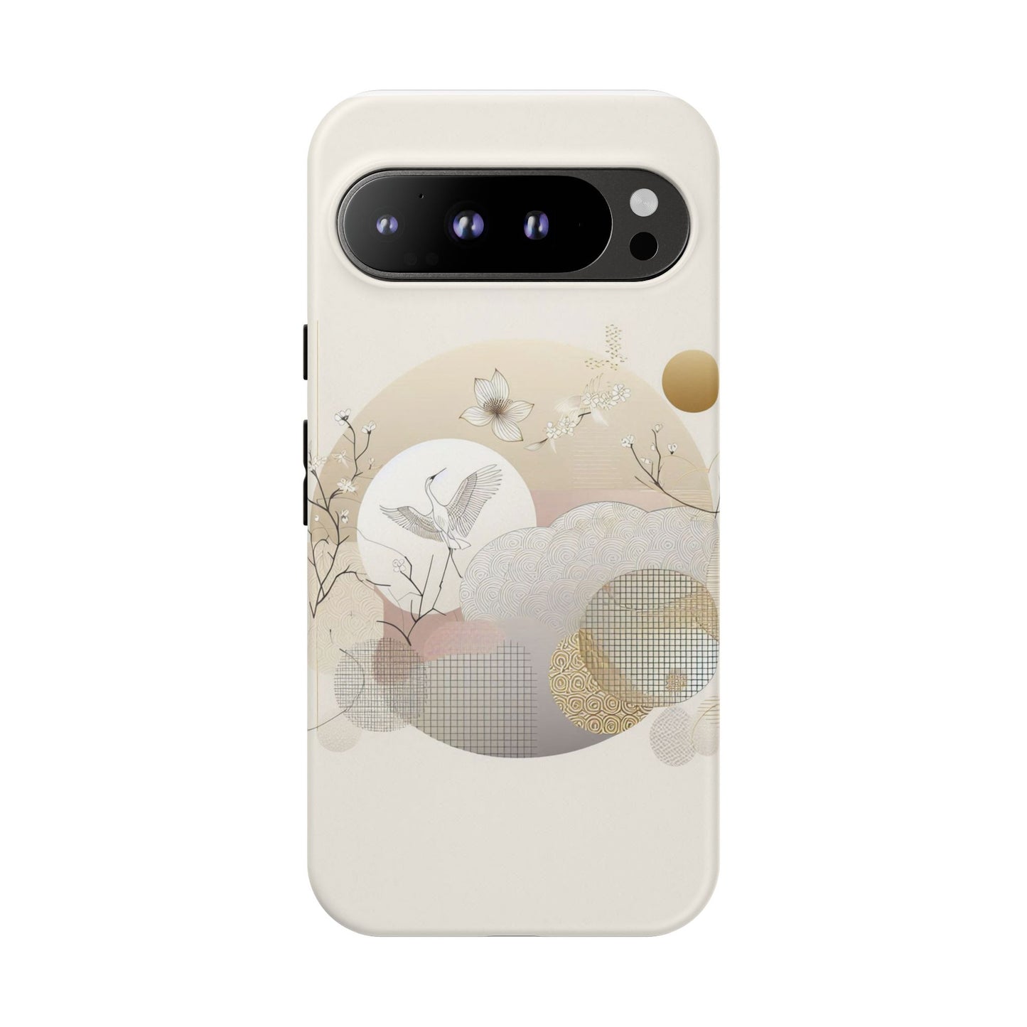 Phone Cases Korean Pattern Beige Aesthetic