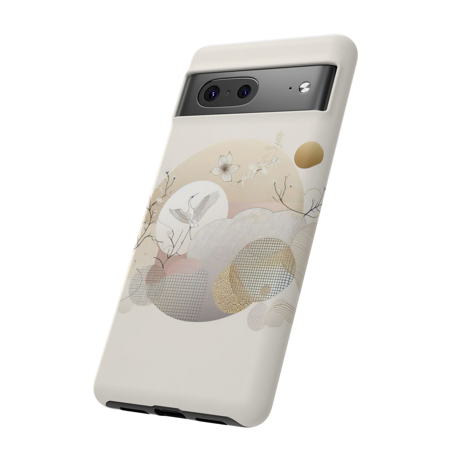 Phone Cases Korean Pattern Beige Aesthetic