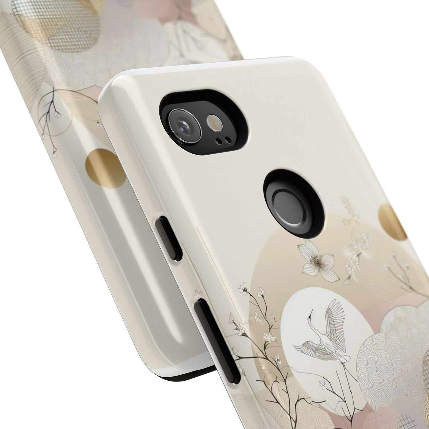 Phone Cases Korean Pattern Beige Aesthetic