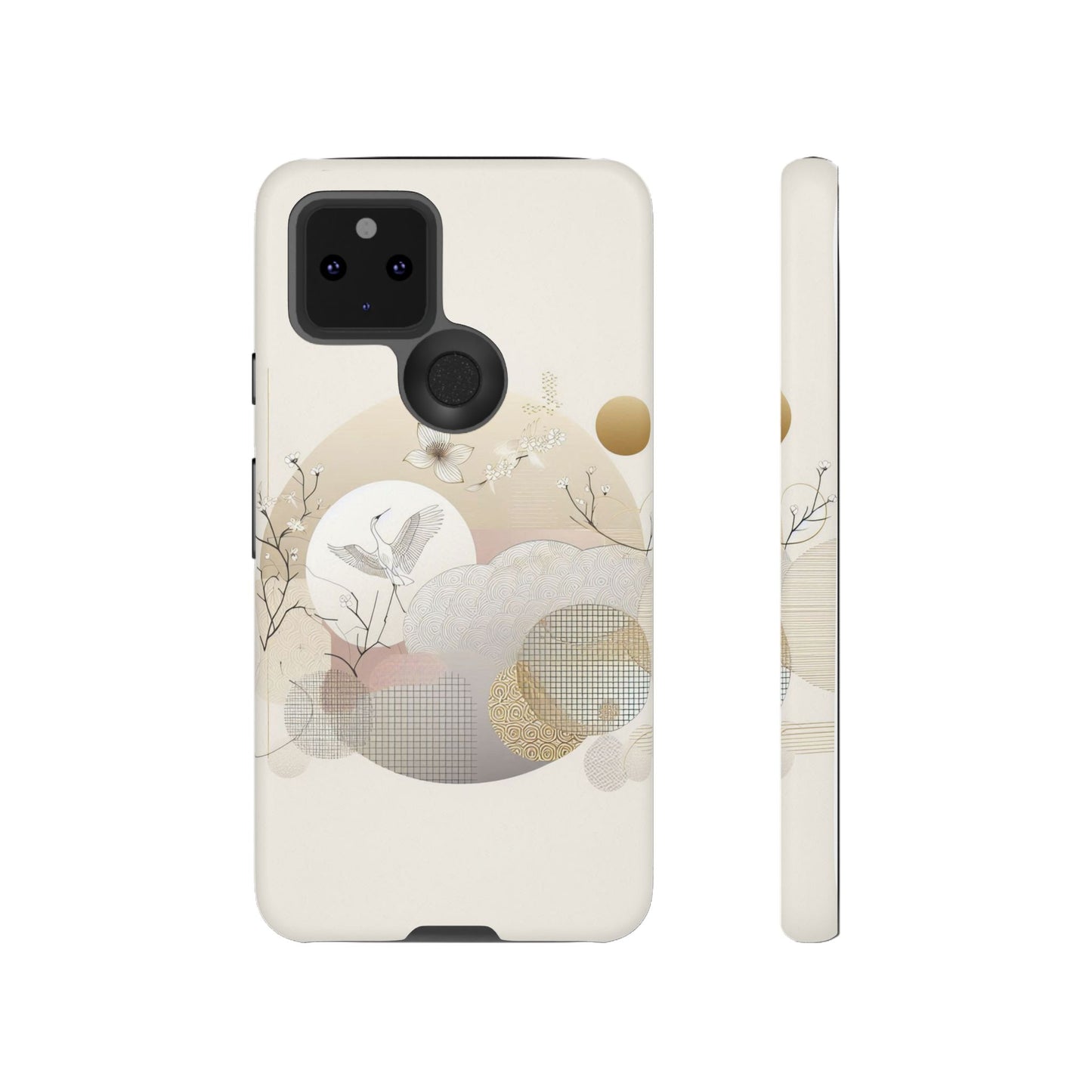 Phone Cases Korean Pattern Beige Aesthetic