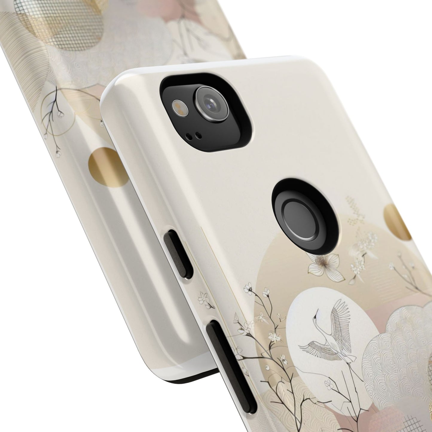 Phone Cases Korean Pattern Beige Aesthetic