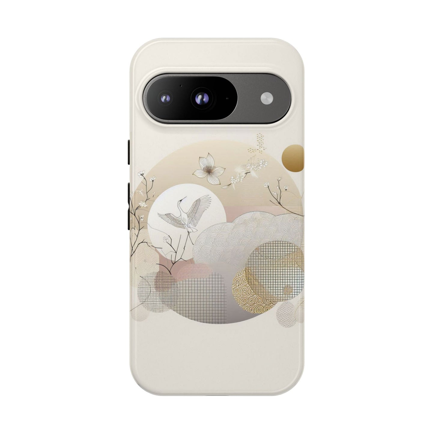 Phone Cases Korean Pattern Beige Aesthetic