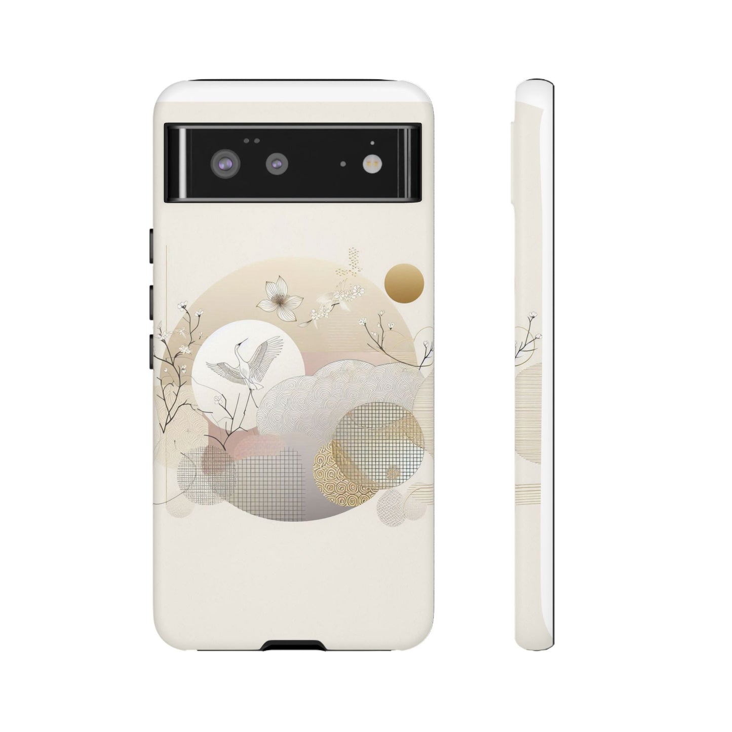 Phone Cases Korean Pattern Beige Aesthetic