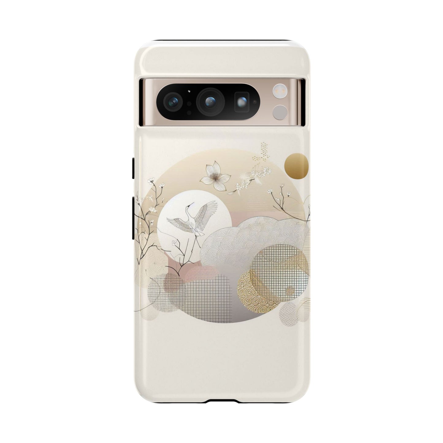 Phone Cases Korean Pattern Beige Aesthetic