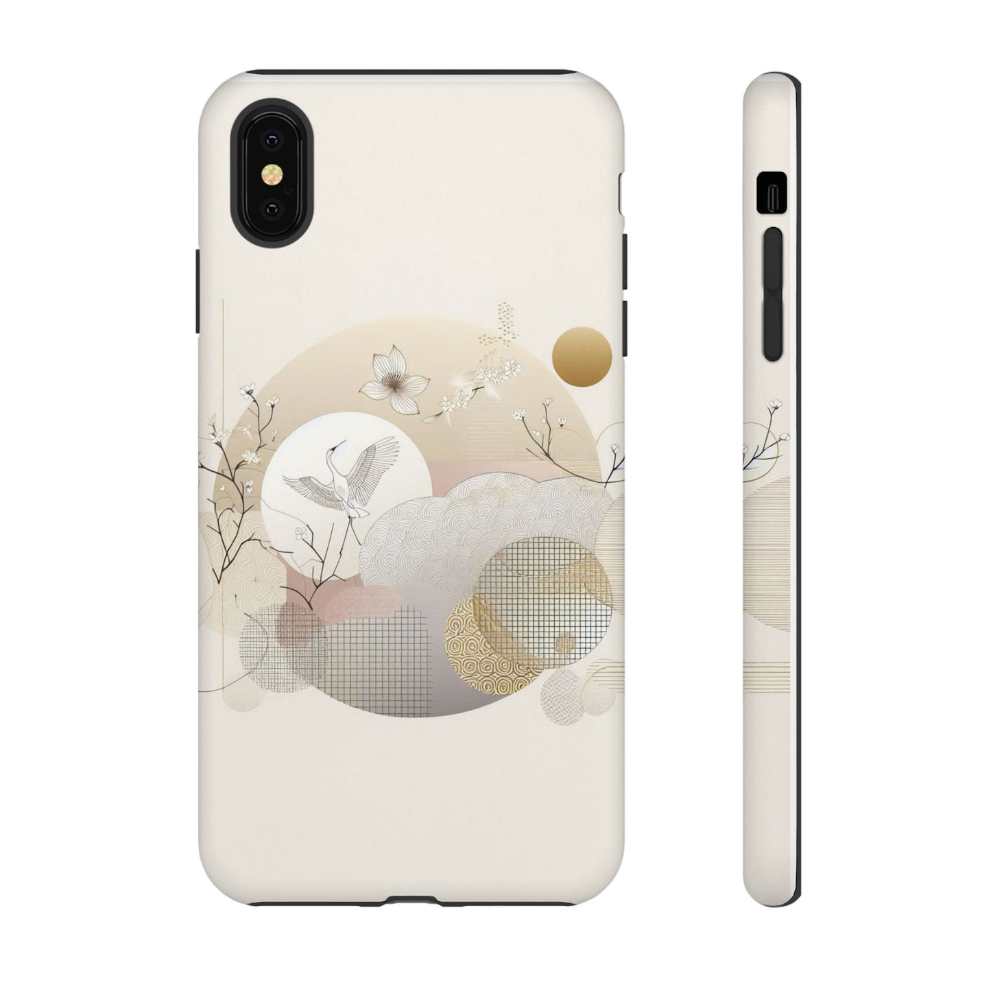 Phone Cases Korean Pattern Beige Aesthetic