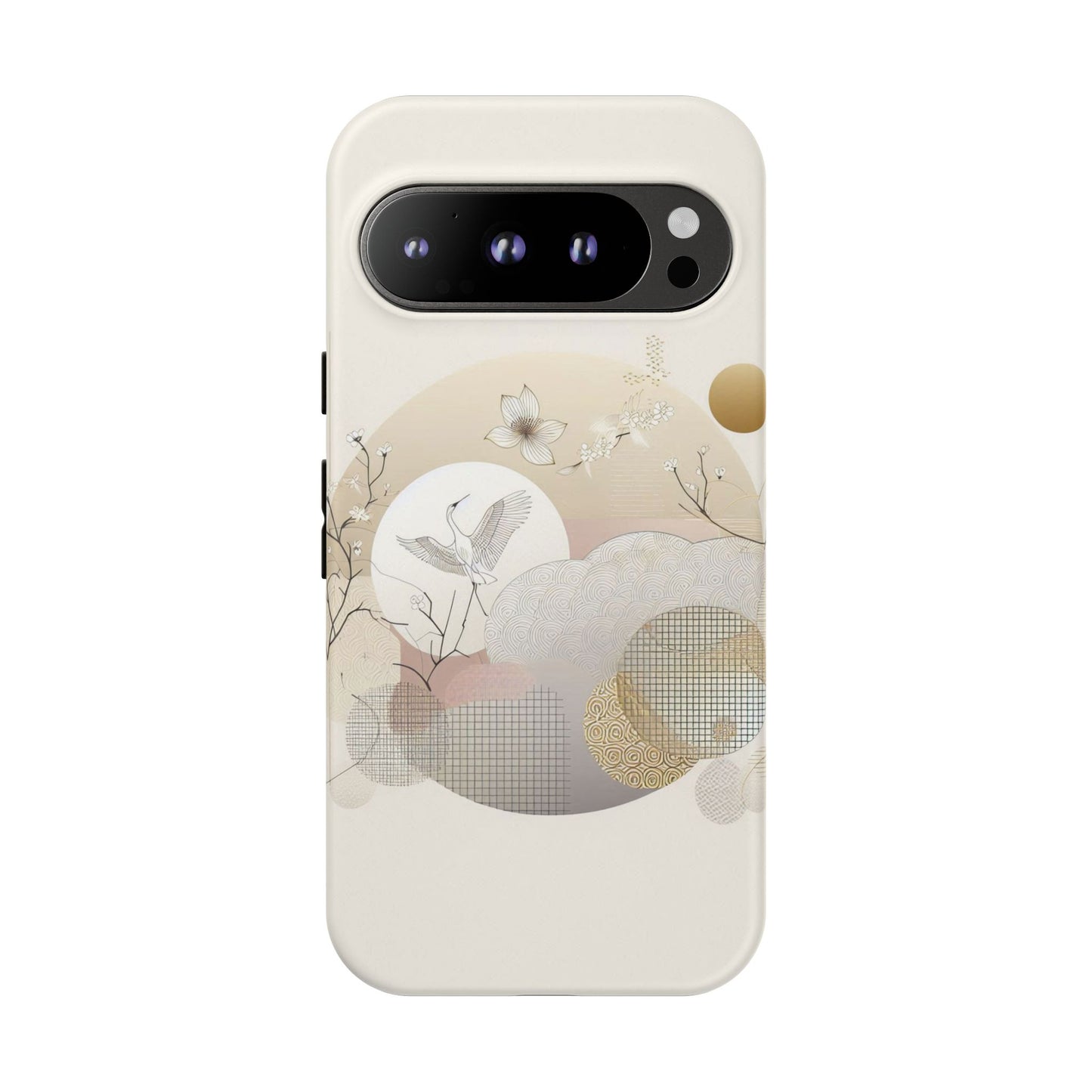 Phone Cases Korean Pattern Beige Aesthetic