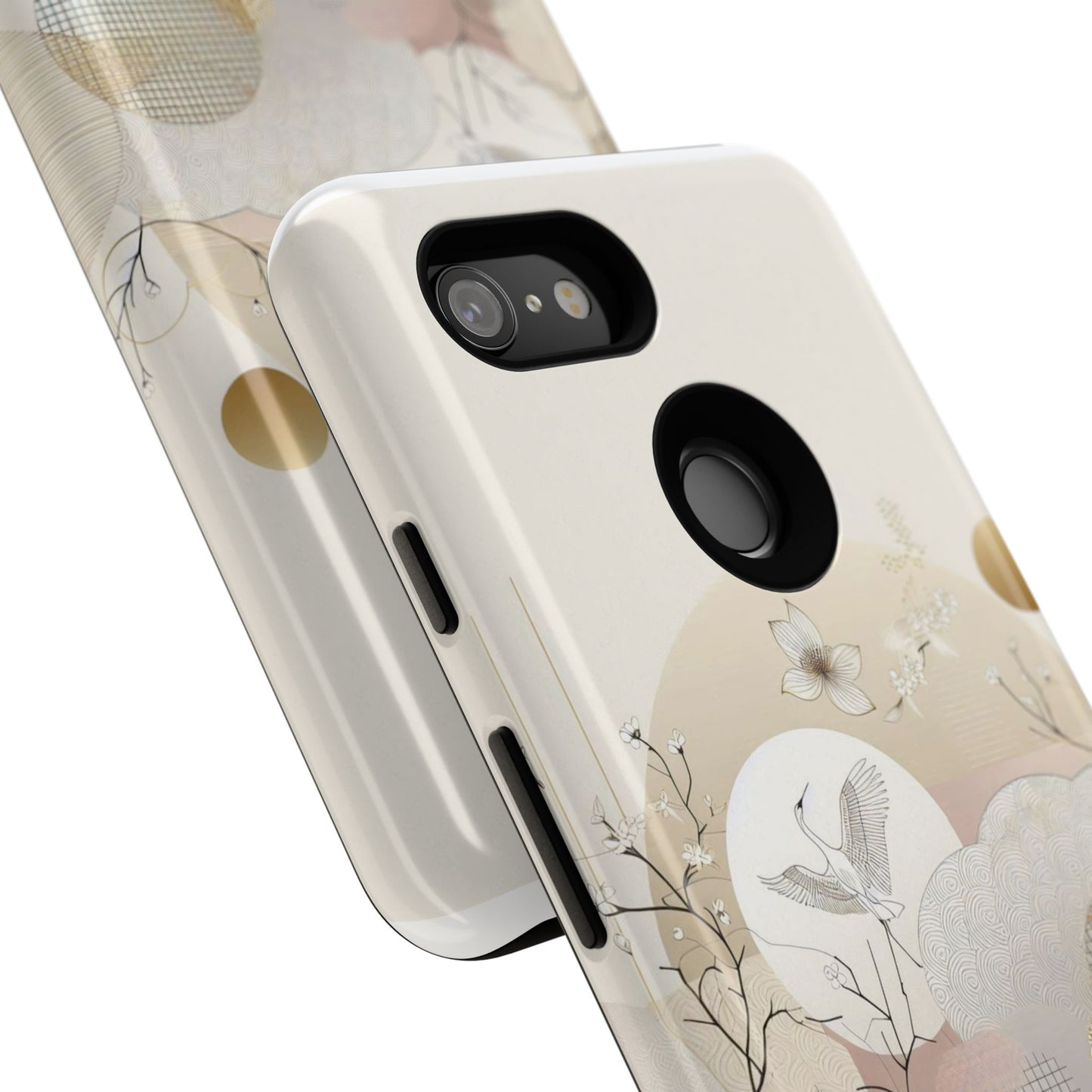 Phone Cases Korean Pattern Beige Aesthetic