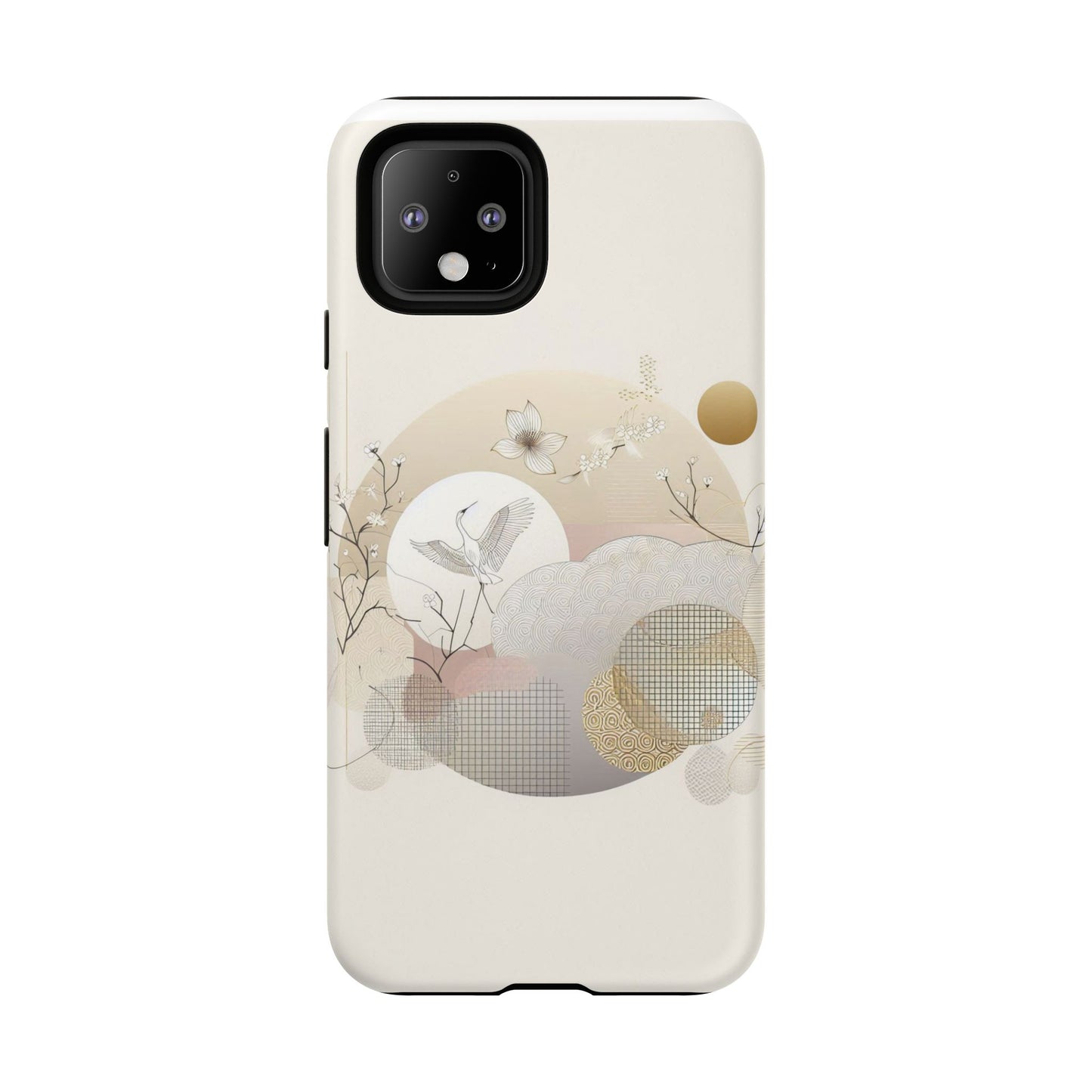 Phone Cases Korean Pattern Beige Aesthetic