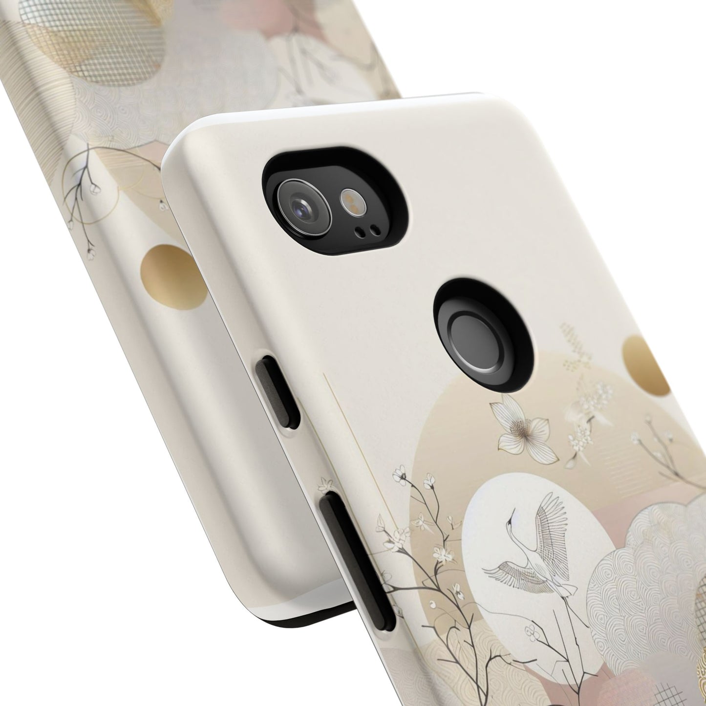 Phone Cases Korean Pattern Beige Aesthetic