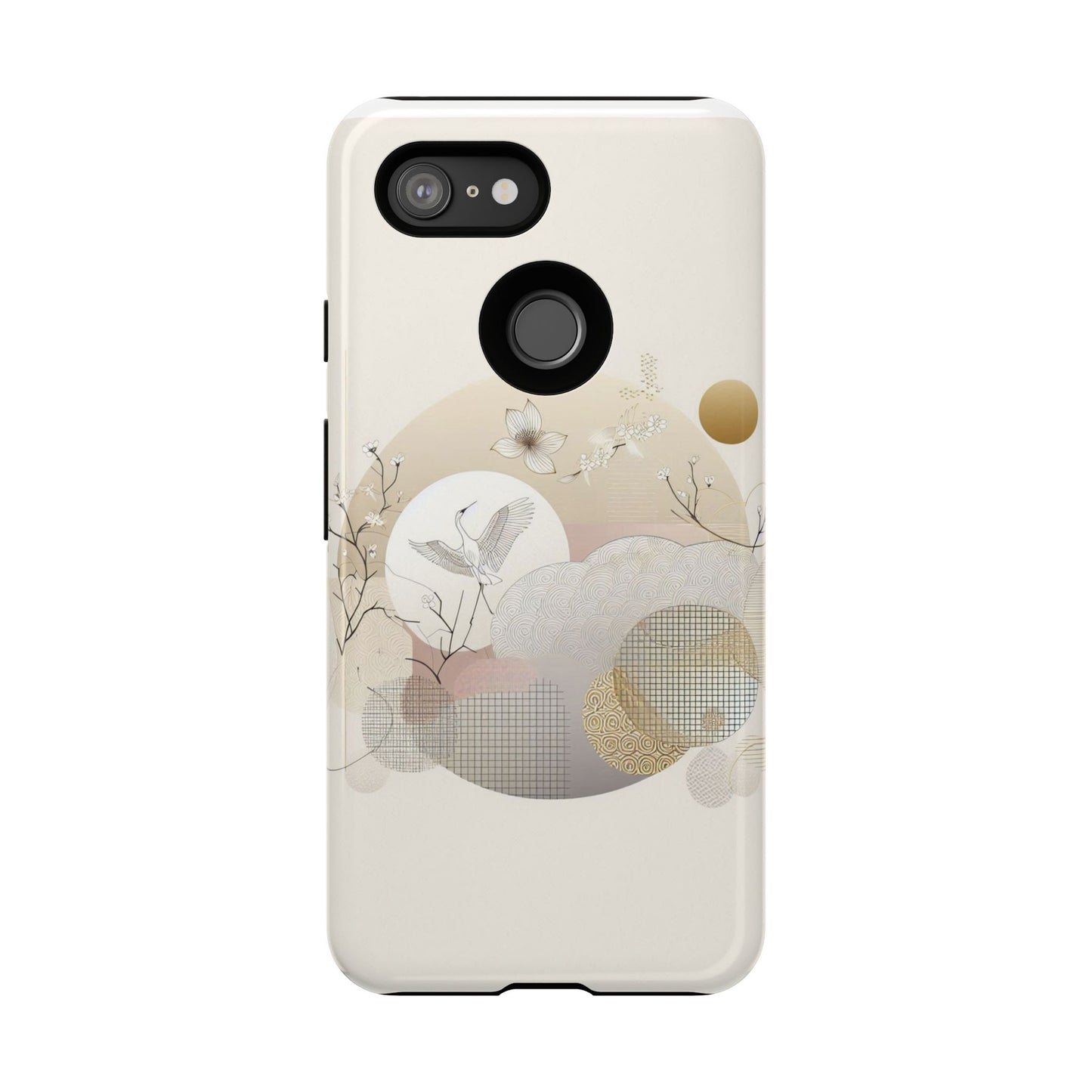 Phone Cases Korean Pattern Beige Aesthetic