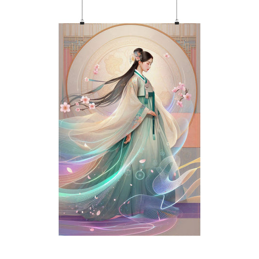 Ethereal Hanbok Goddess Poster