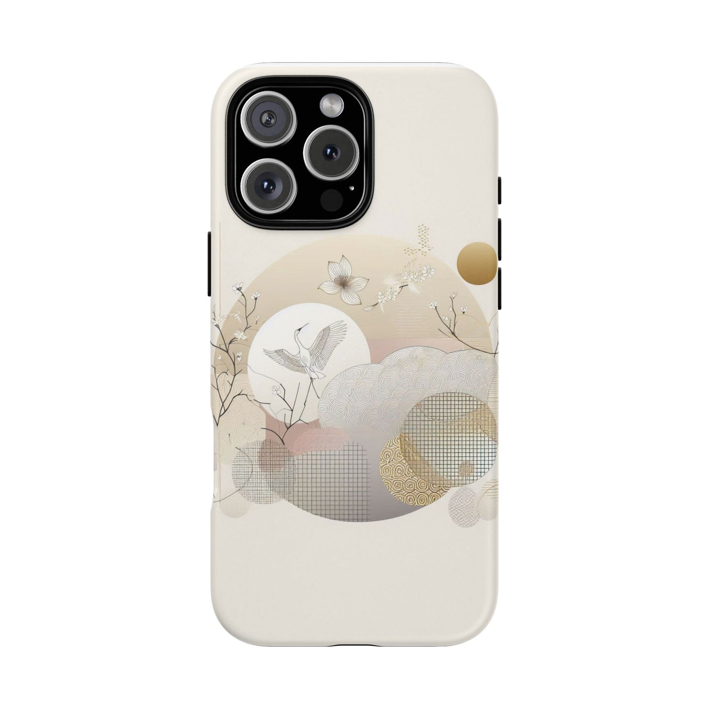 Phone Cases Korean Pattern Beige Aesthetic