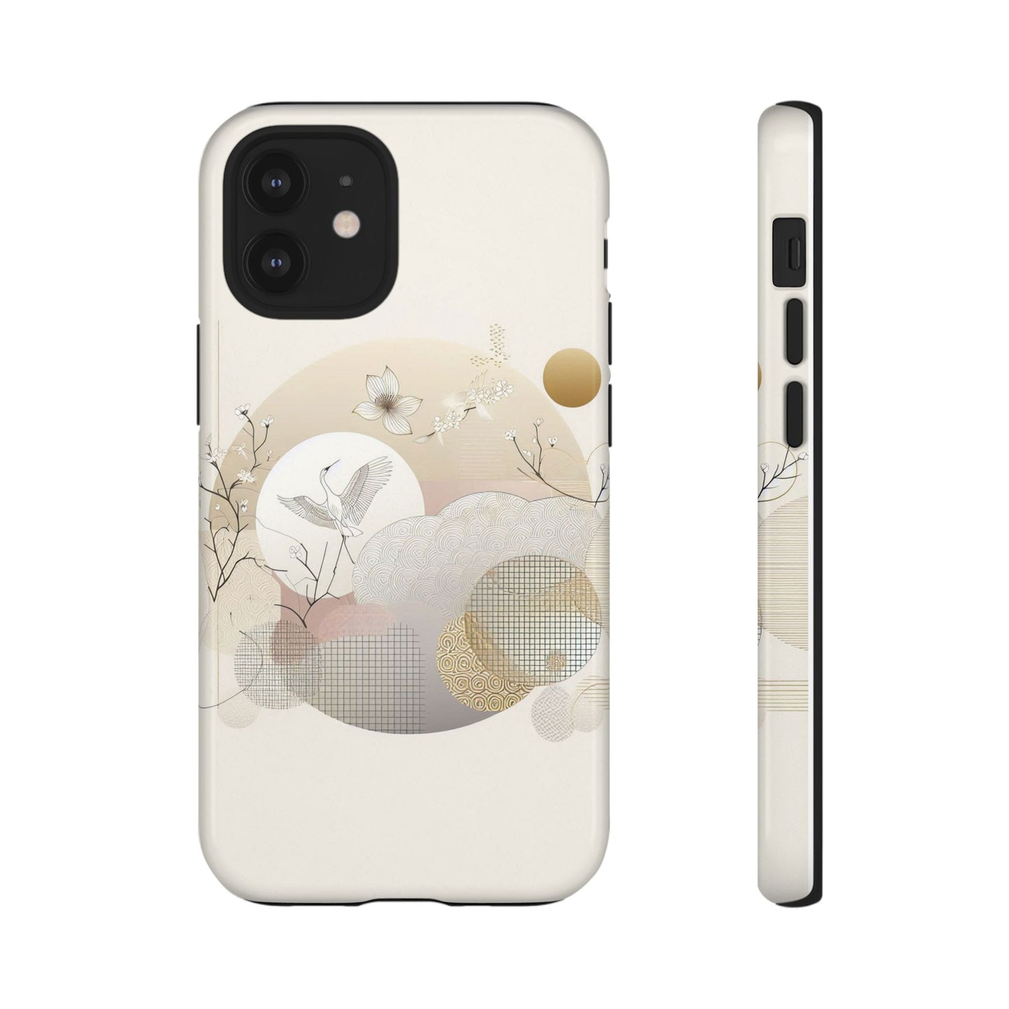 Phone Cases Korean Pattern Beige Aesthetic