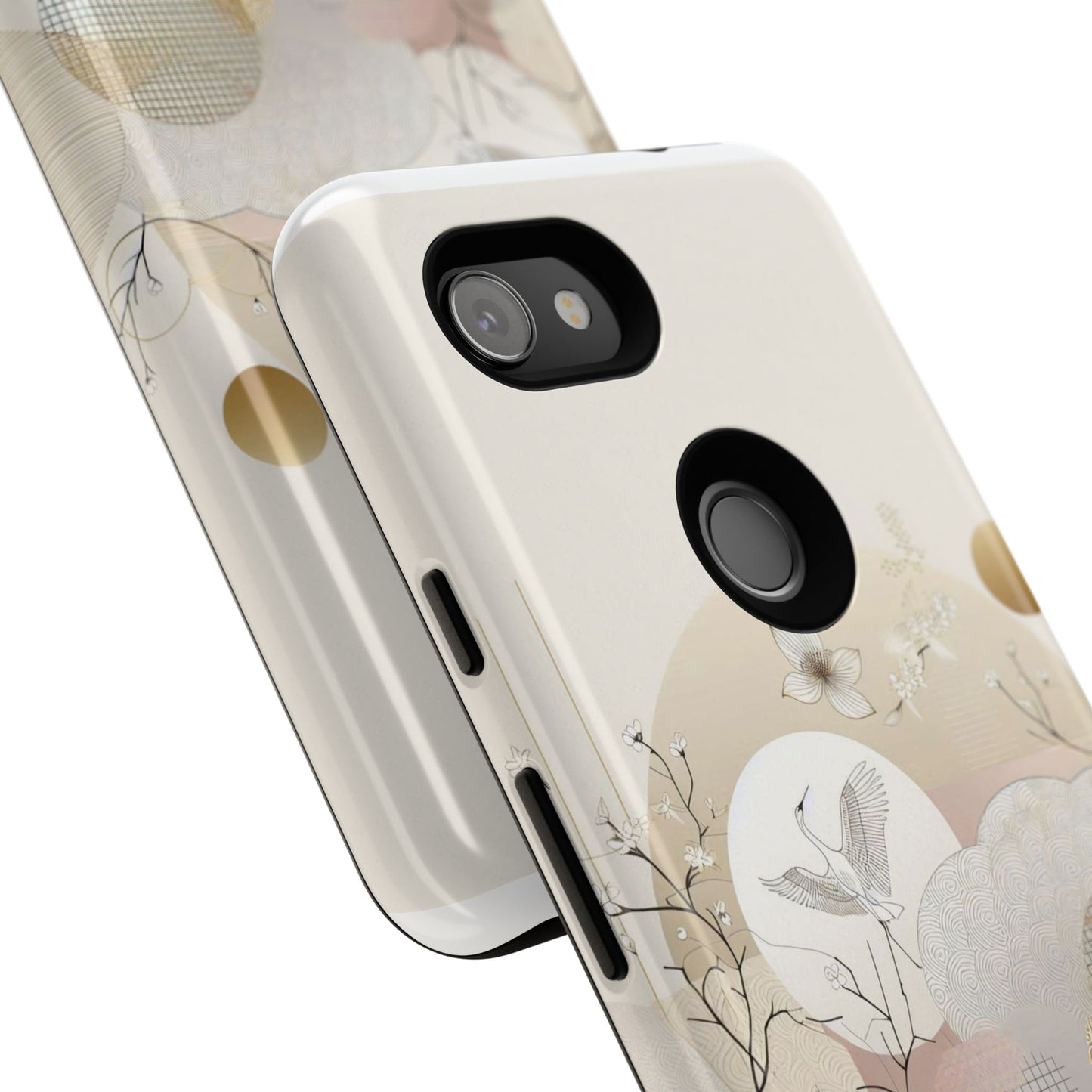 Phone Cases Korean Pattern Beige Aesthetic