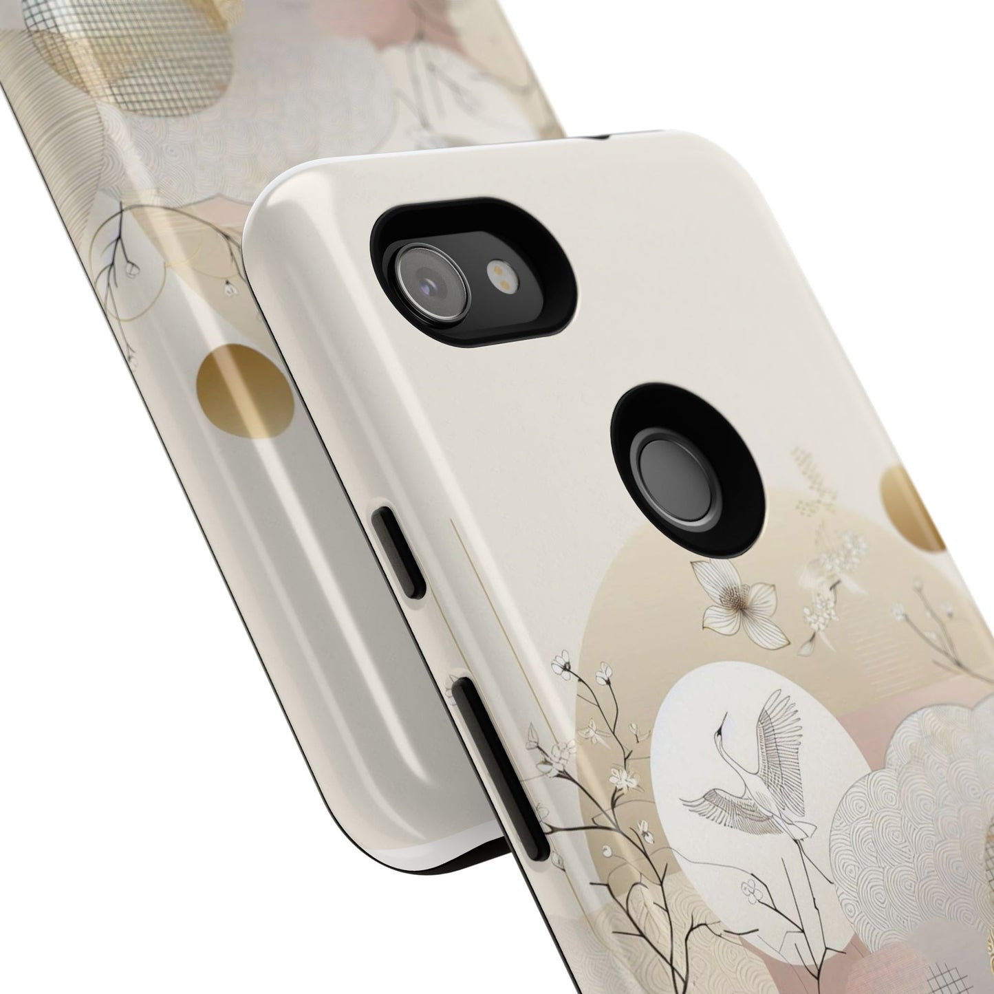 Phone Cases Korean Pattern Beige Aesthetic