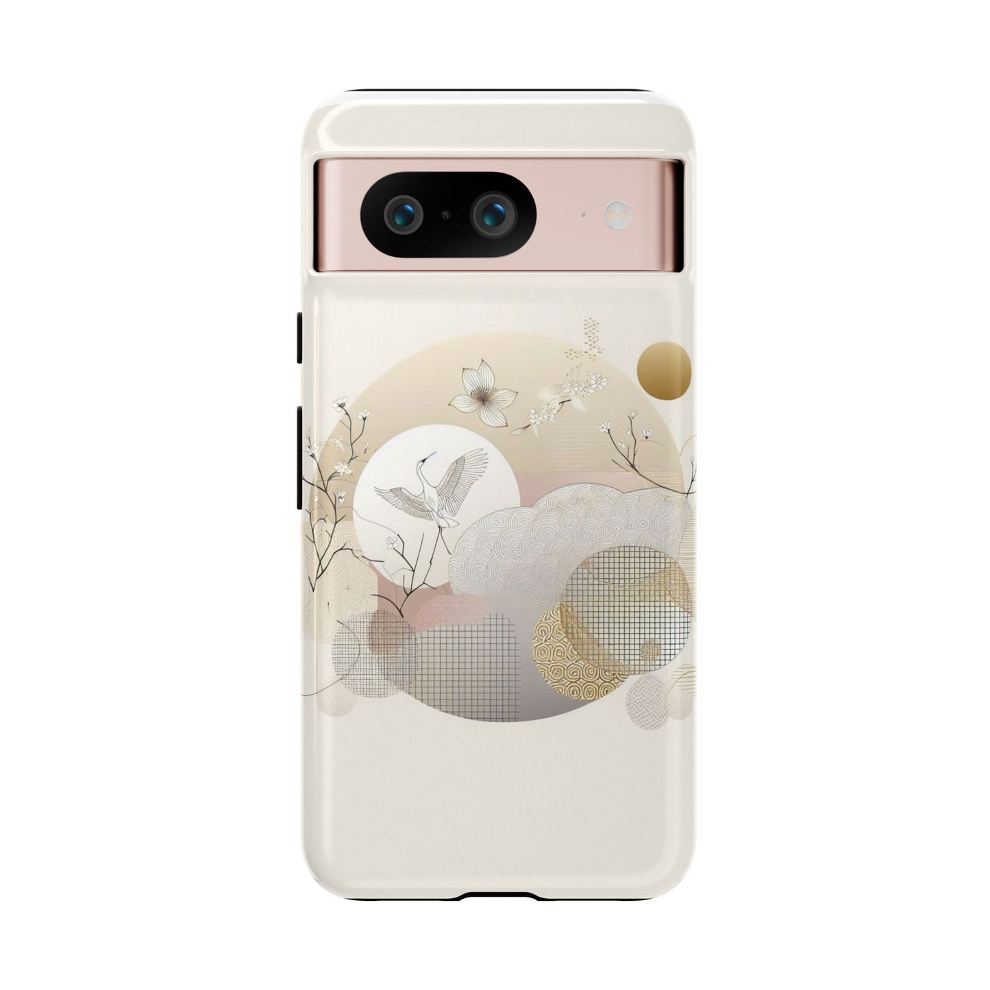 Phone Cases Korean Pattern Beige Aesthetic