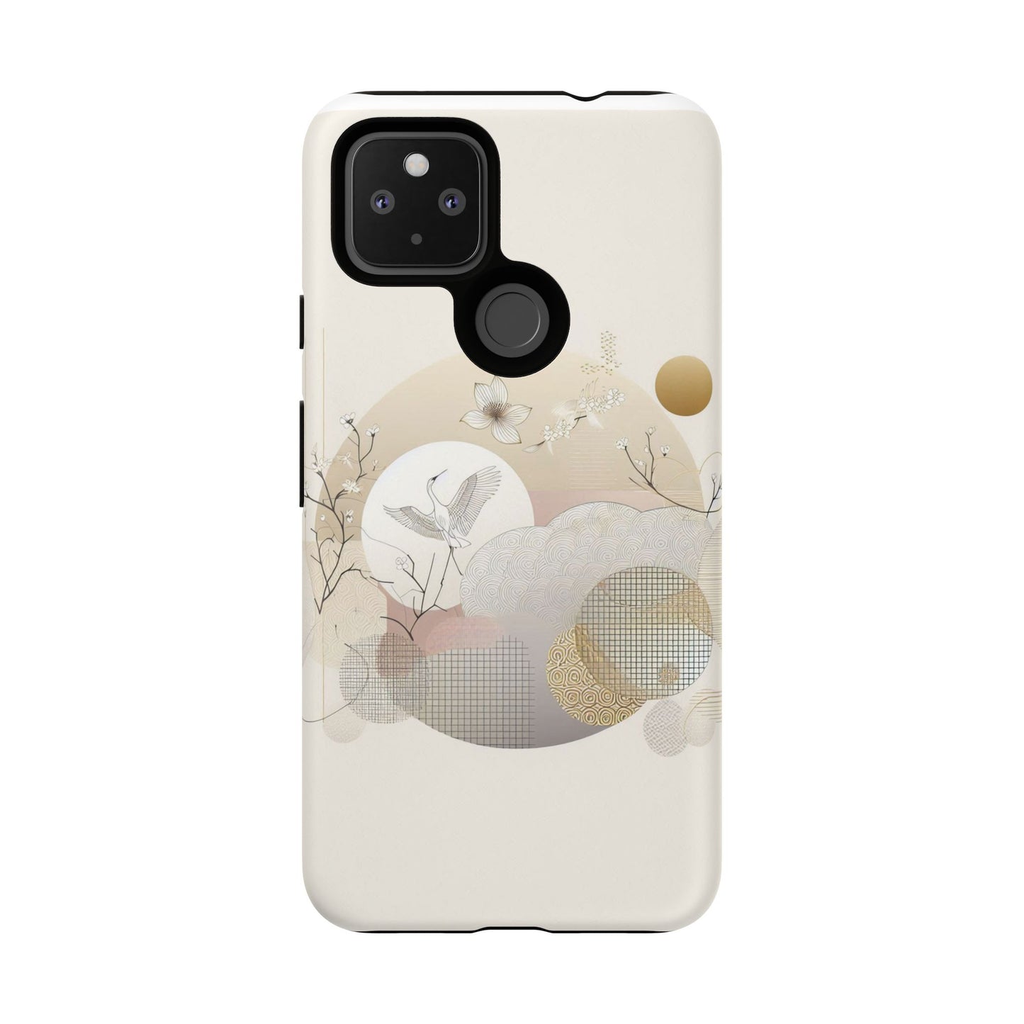 Phone Cases Korean Pattern Beige Aesthetic