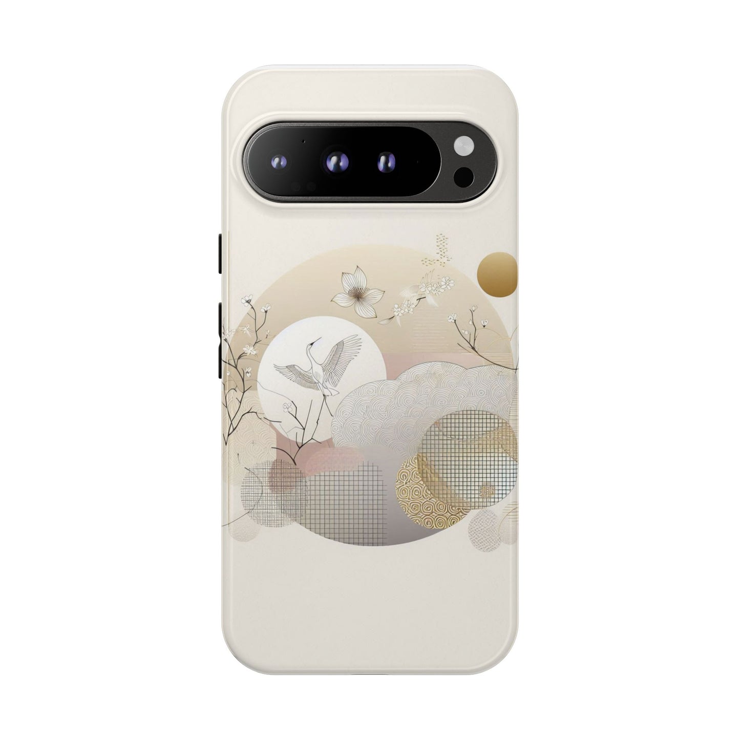 Phone Cases Korean Pattern Beige Aesthetic