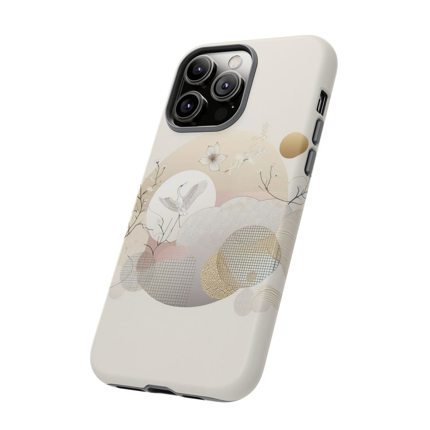 Phone Cases Korean Pattern Beige Aesthetic