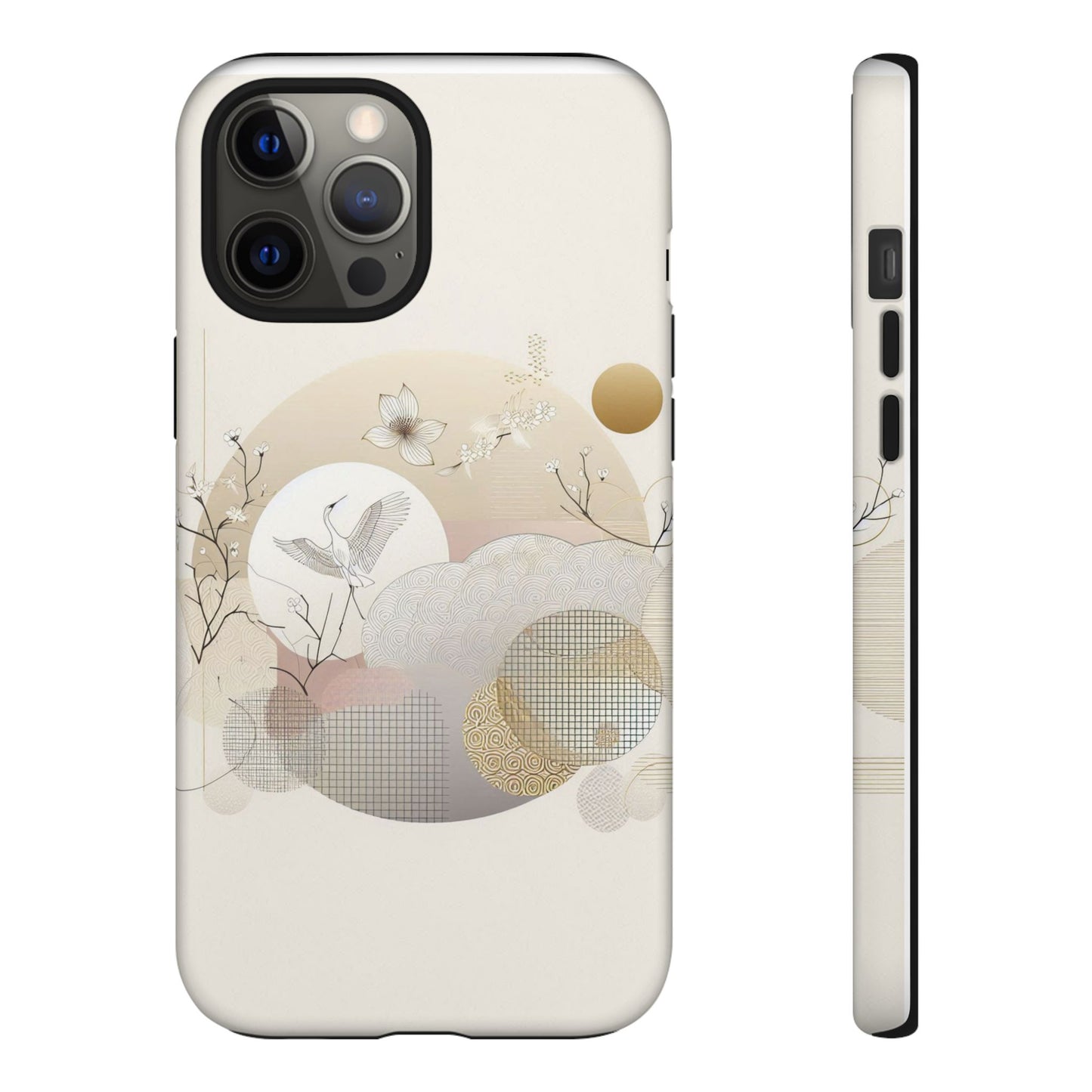 Phone Cases Korean Pattern Beige Aesthetic