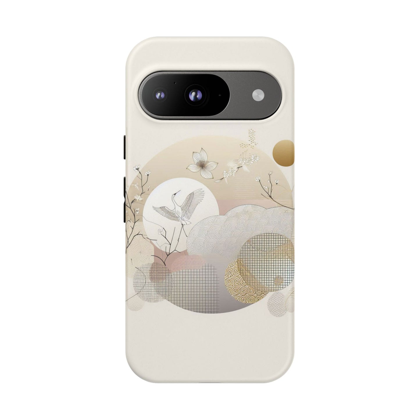 Phone Cases Korean Pattern Beige Aesthetic