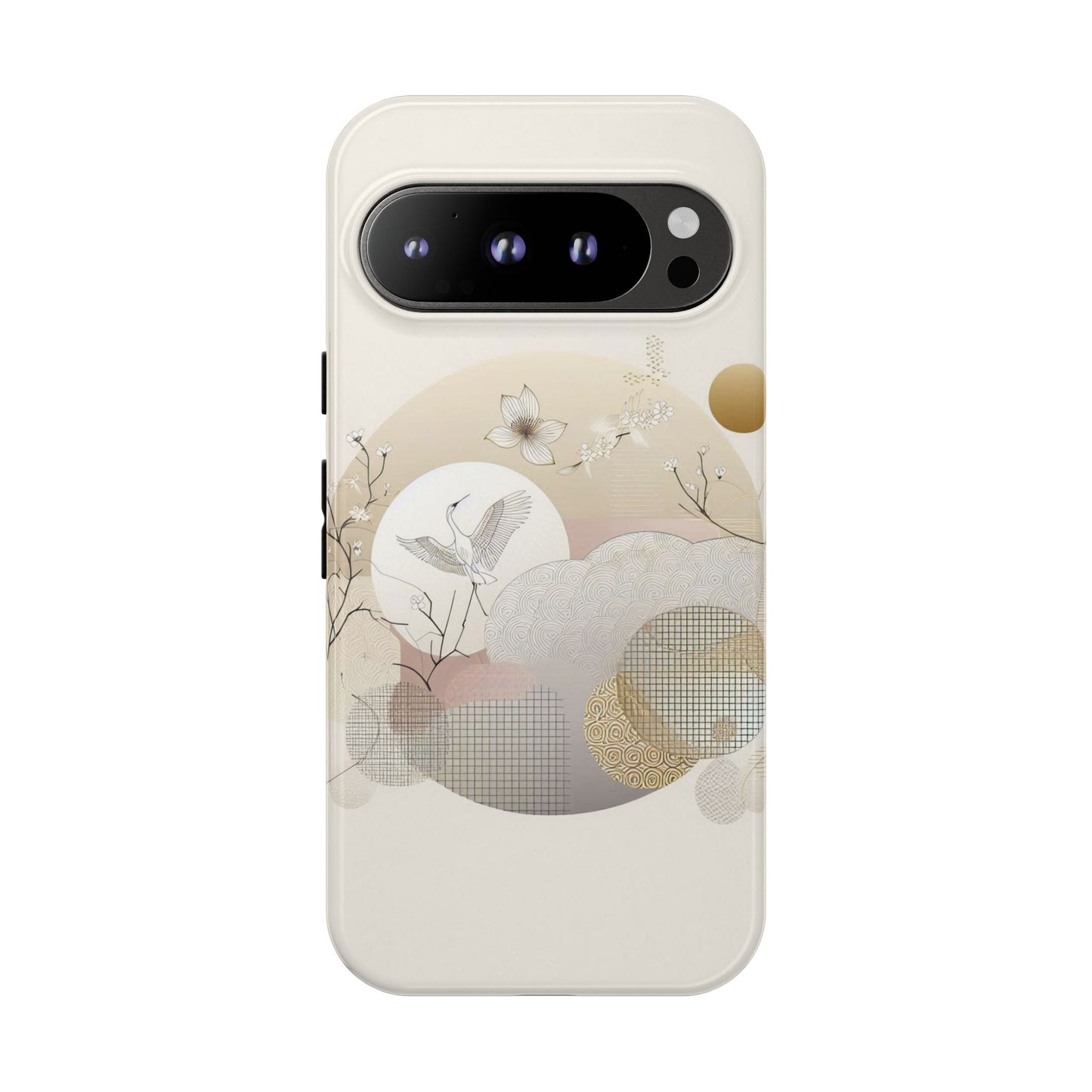 Phone Cases Korean Pattern Beige Aesthetic