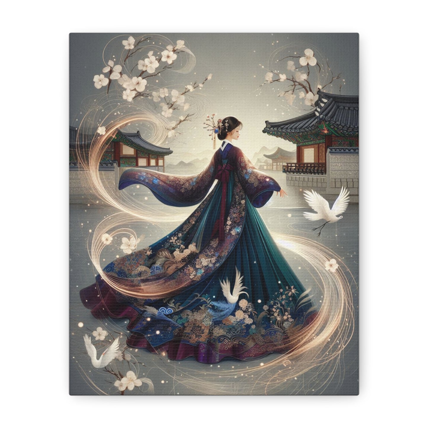 Canvas Print - Graceful Hanbok and Korean Elegance