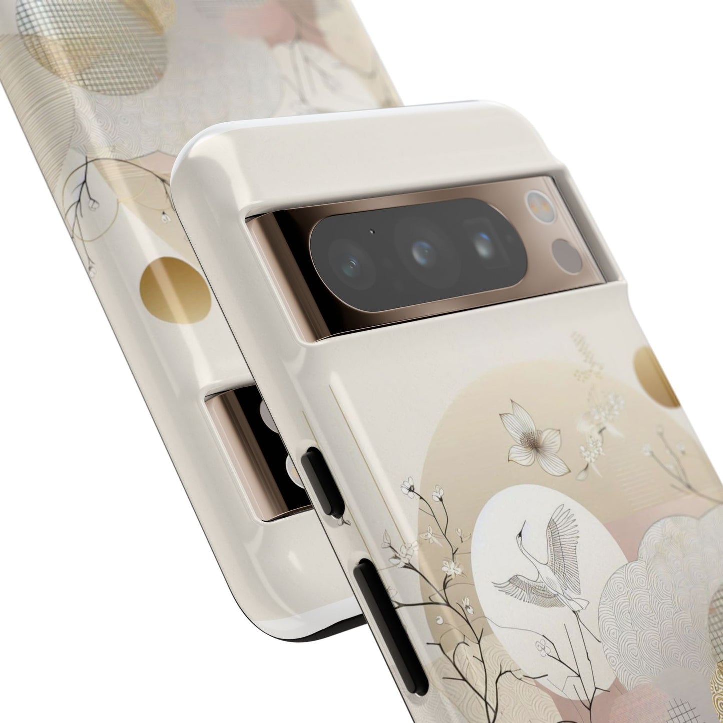 Phone Cases Korean Pattern Beige Aesthetic