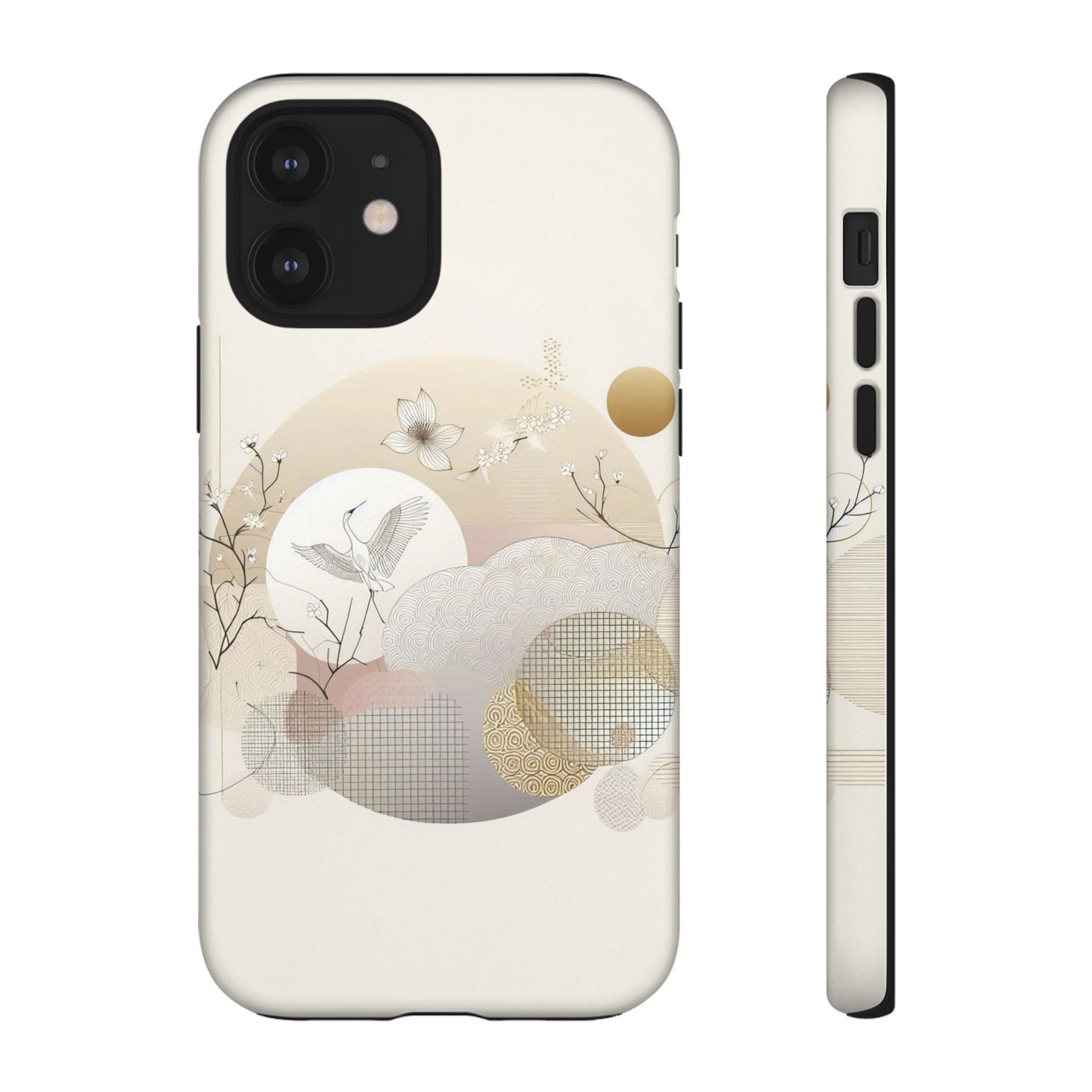 Phone Cases Korean Pattern Beige Aesthetic