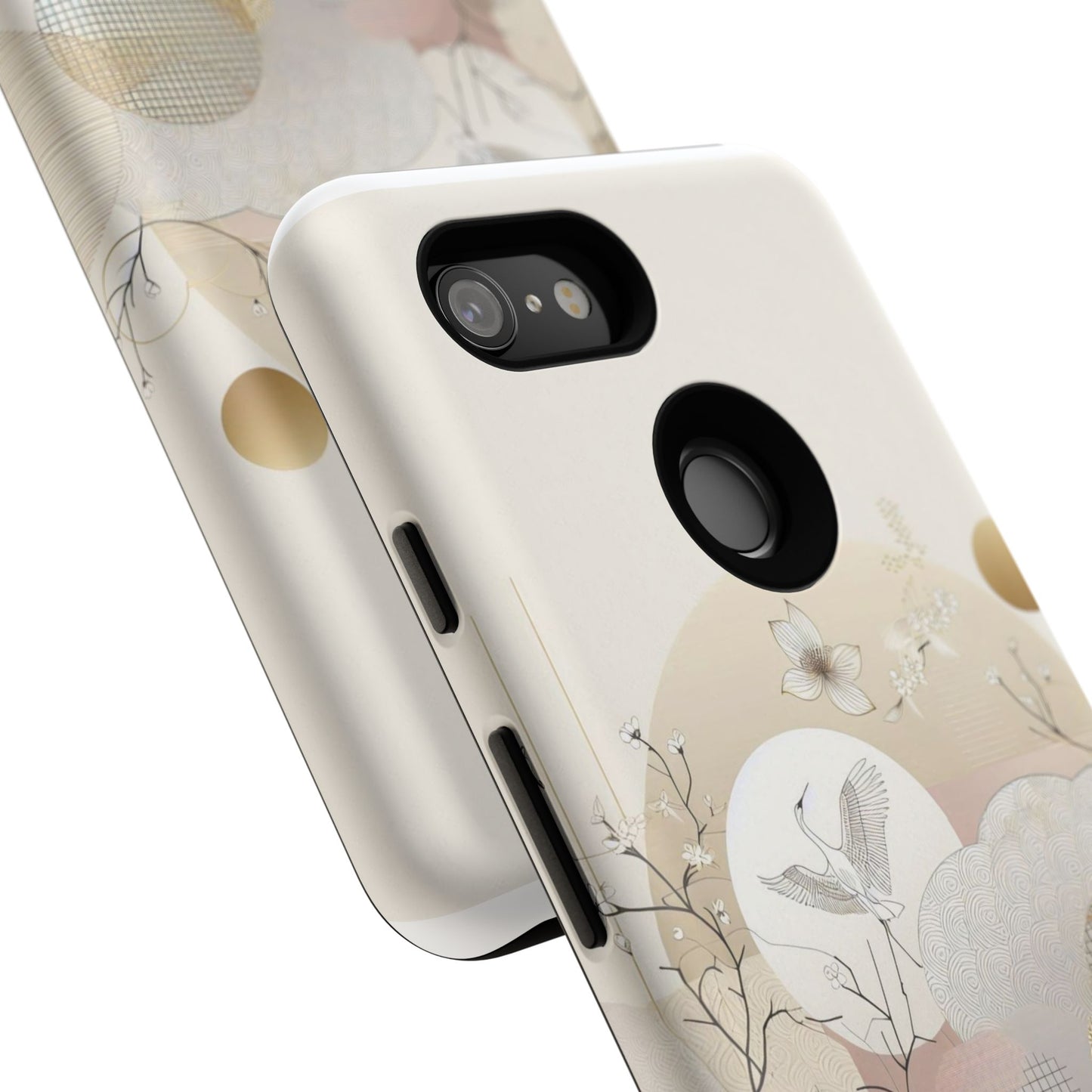 Phone Cases Korean Pattern Beige Aesthetic