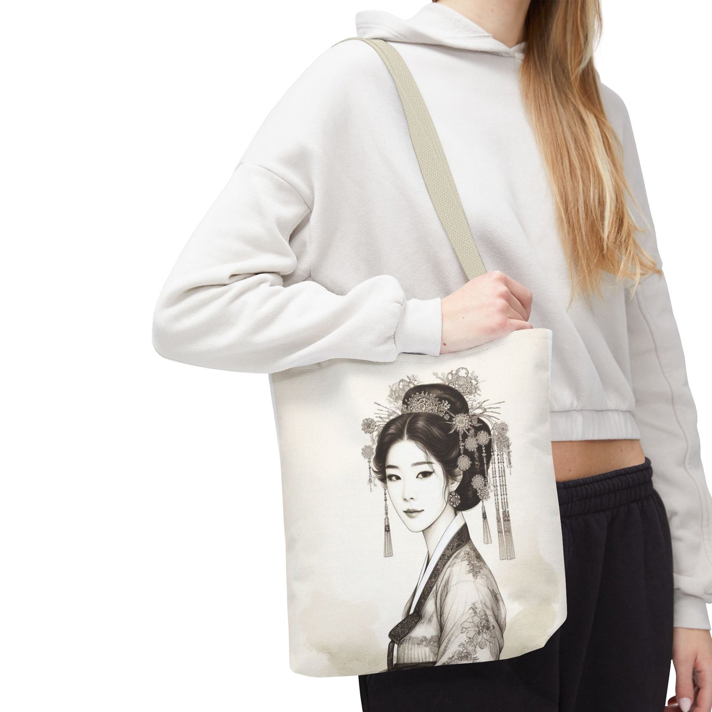 Korean Hanbok Hwang Jini Elegance AOP Tote Bag