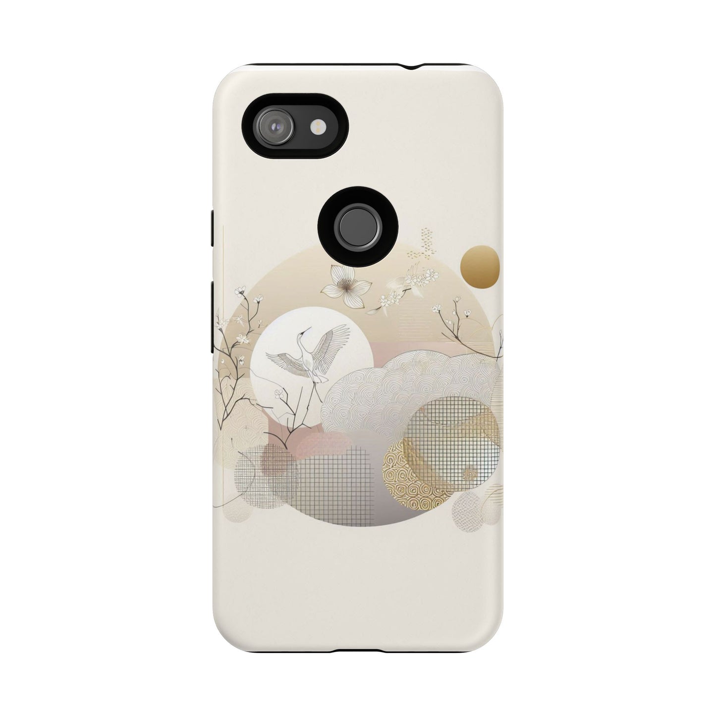 Phone Cases Korean Pattern Beige Aesthetic