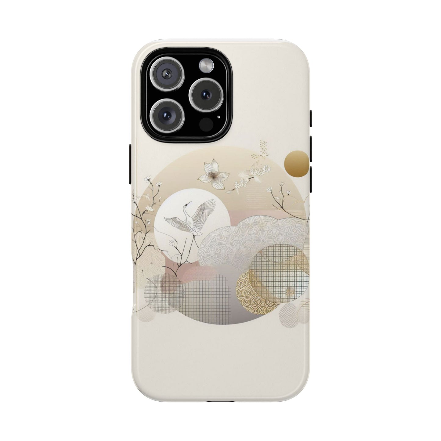 Phone Cases Korean Pattern Beige Aesthetic