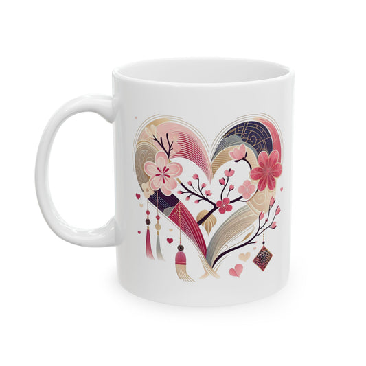 Ceramic Mug Korean Valentines Heart Coffee Lover Gift