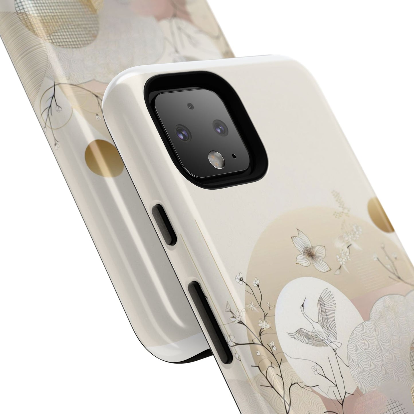 Phone Cases Korean Pattern Beige Aesthetic