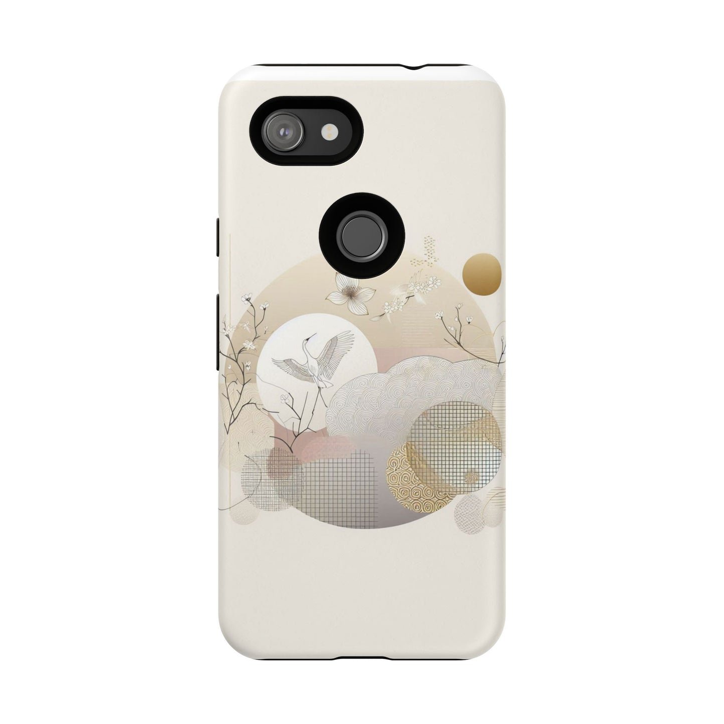 Phone Cases Korean Pattern Beige Aesthetic