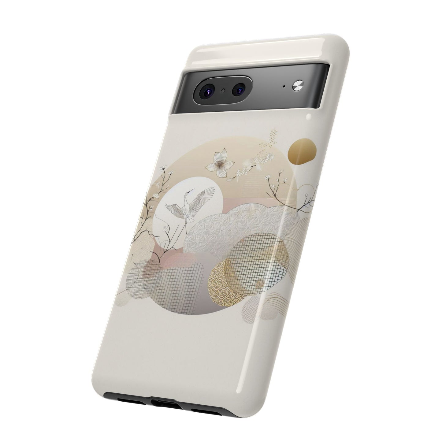 Phone Cases Korean Pattern Beige Aesthetic