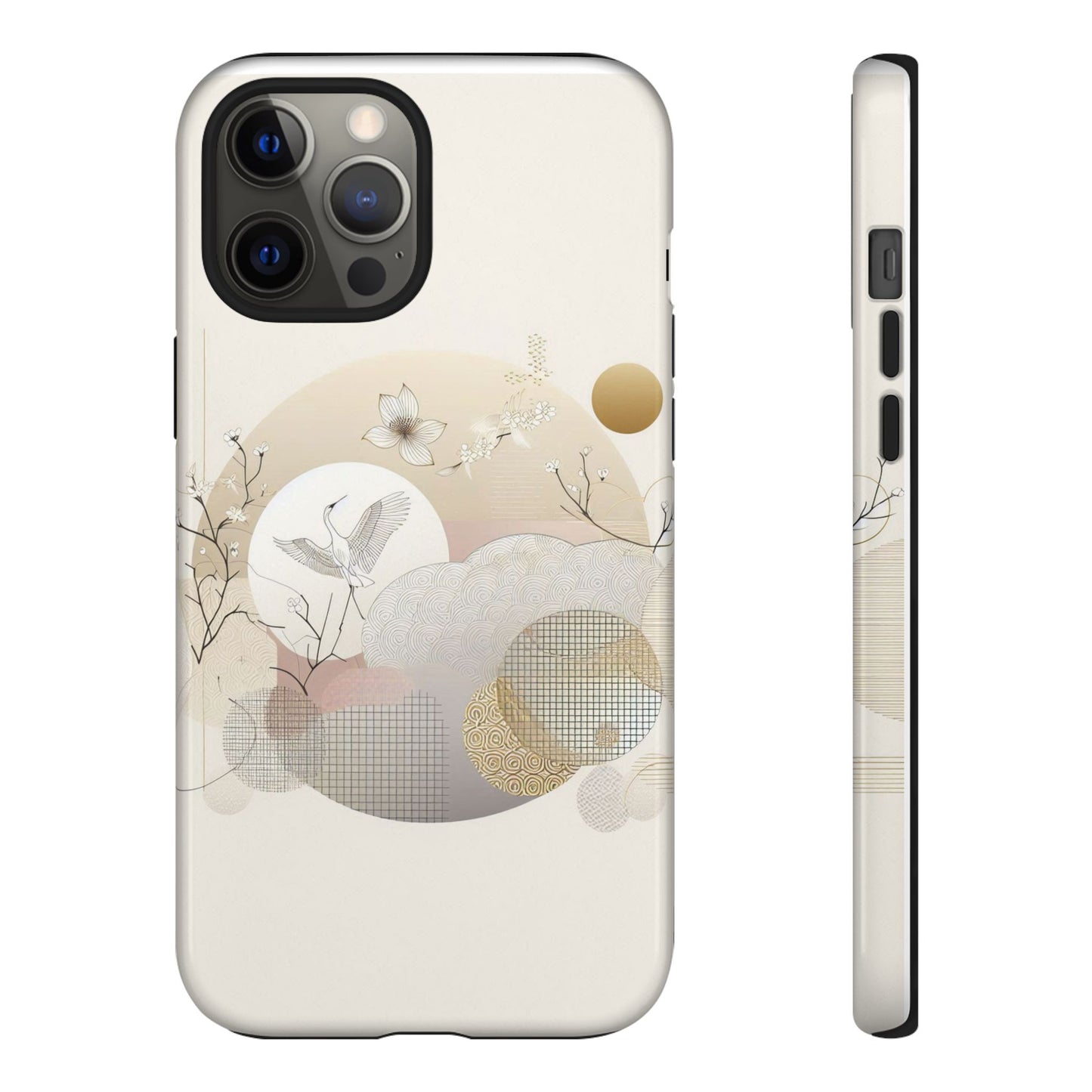 Phone Cases Korean Pattern Beige Aesthetic