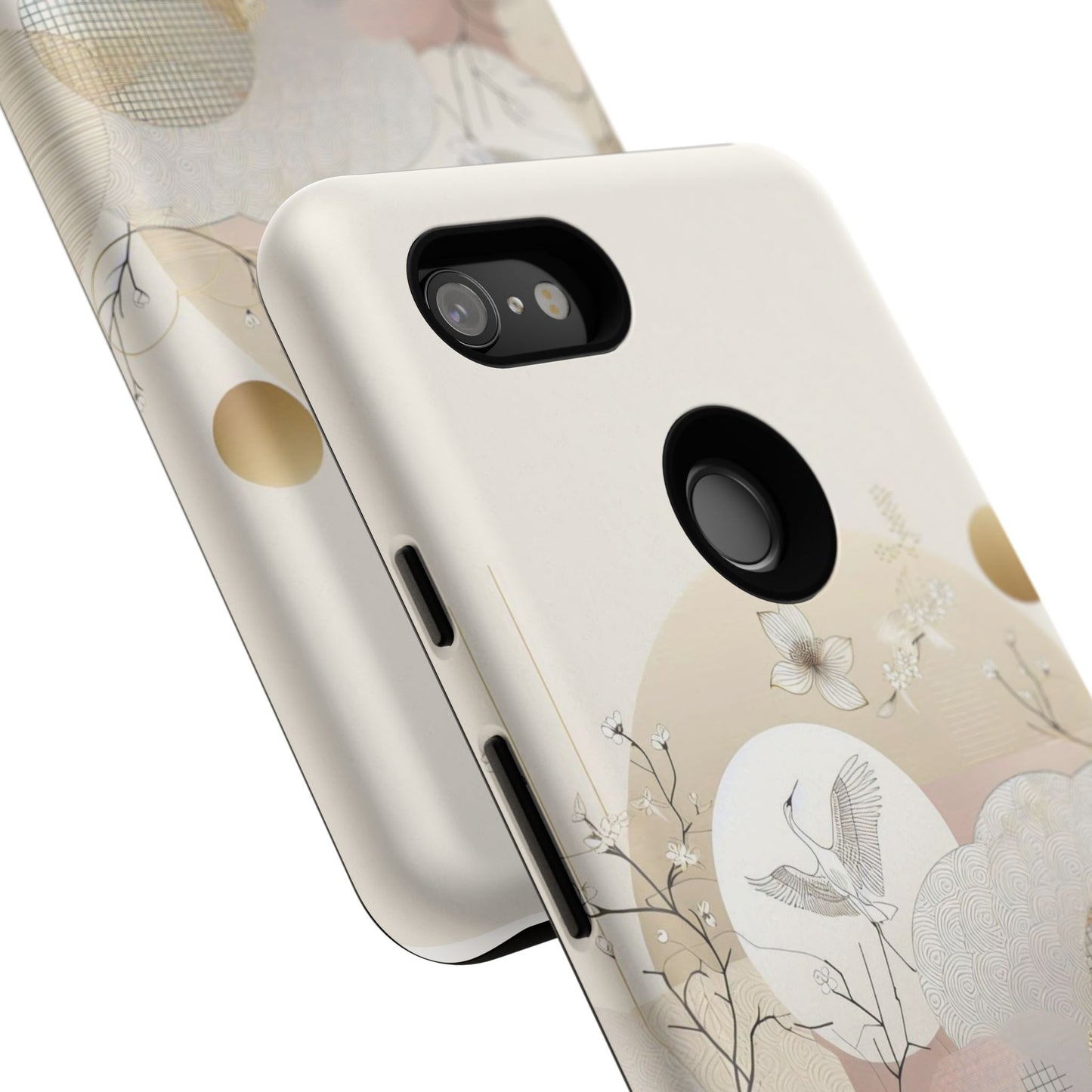 Phone Cases Korean Pattern Beige Aesthetic