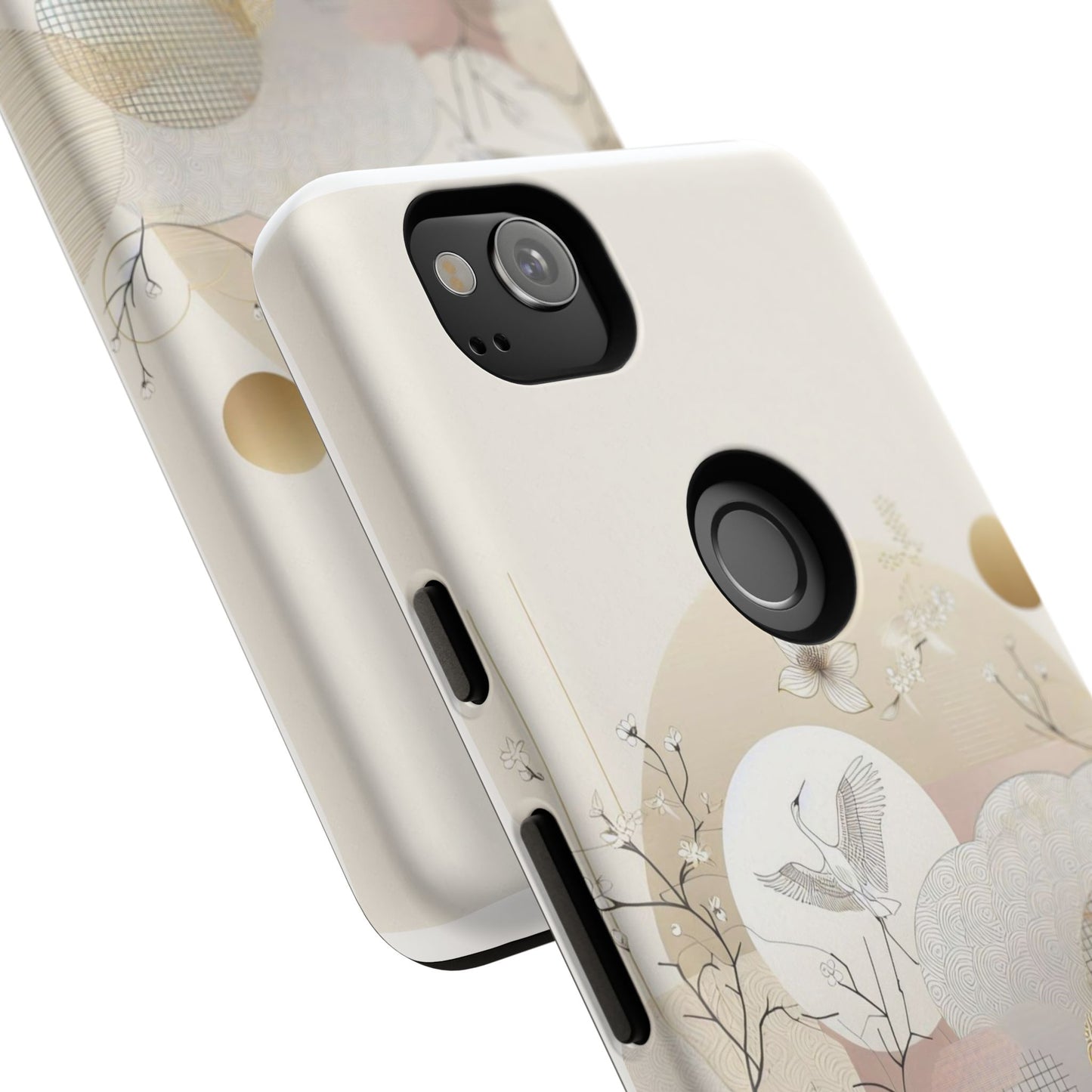 Phone Cases Korean Pattern Beige Aesthetic