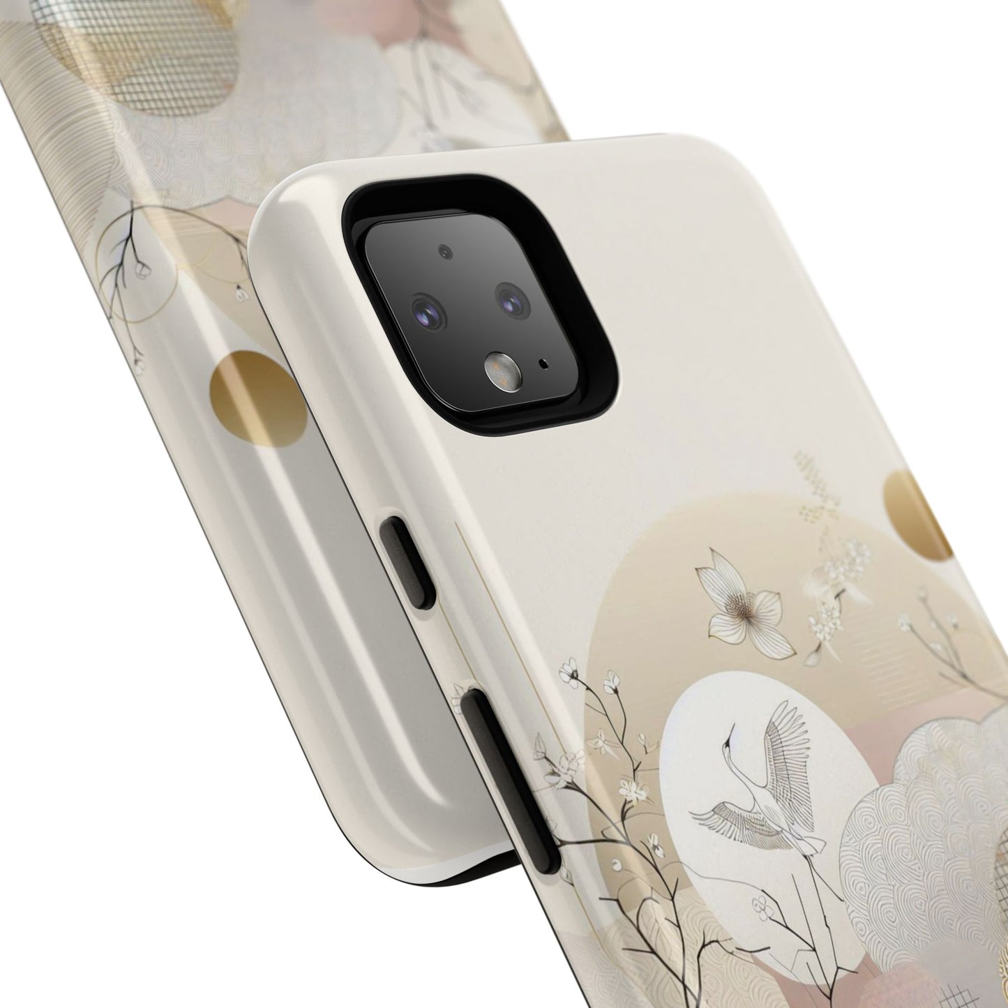 Phone Cases Korean Pattern Beige Aesthetic