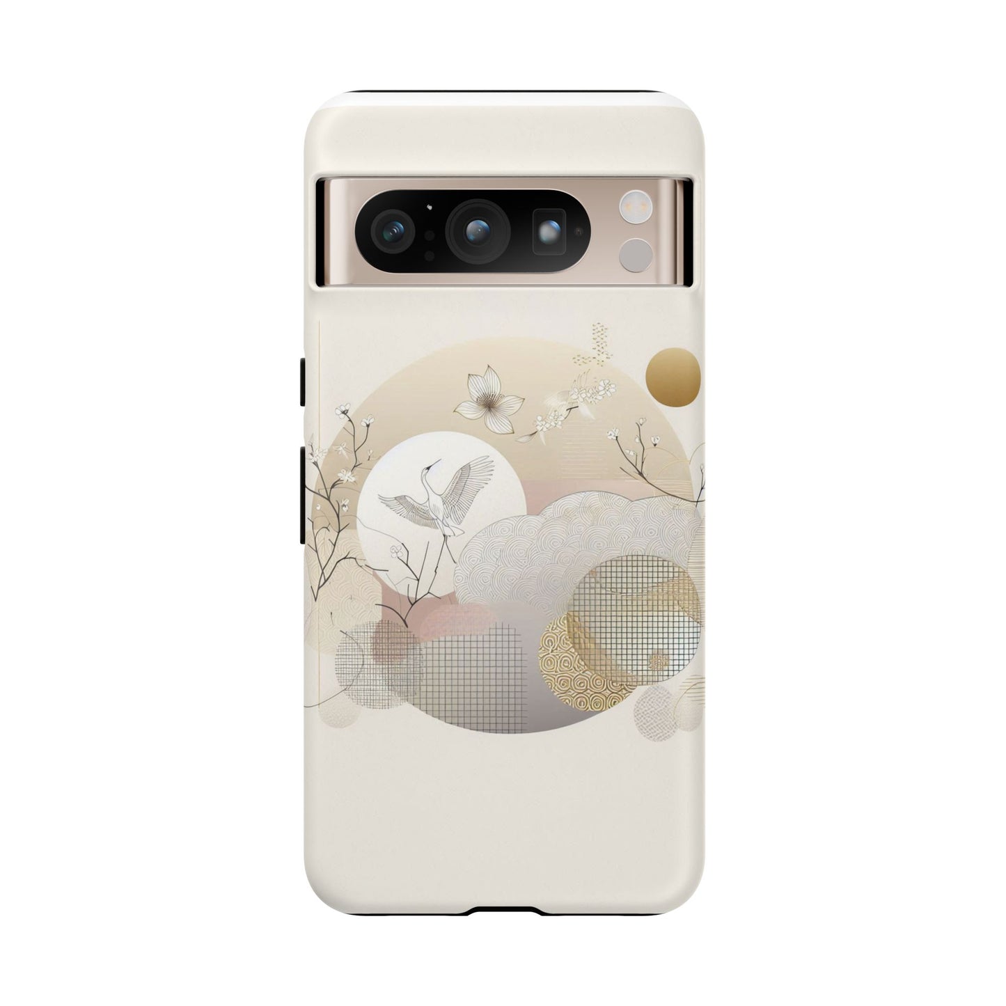 Phone Cases Korean Pattern Beige Aesthetic